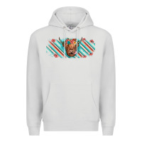 Dove Grey cow floral Premium Hoodie - JahusDesignShop
