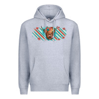 Heather Grey cow floral Premium Hoodie - JahusDesignShop