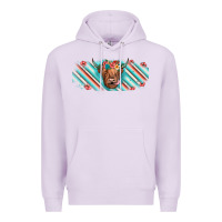 Lilac cow floral Premium Hoodie - JahusDesignShop
