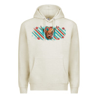 Oatmeal Heather cow floral Premium Hoodie - JahusDesignShop
