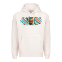 Pale Pink cow floral Premium Hoodie - JahusDesignShop