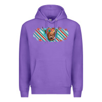Purple cow floral Premium Hoodie - JahusDesignShop