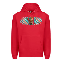 Red cow floral Premium Hoodie - JahusDesignShop
