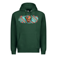 Sports Green cow floral Premium Hoodie - JahusDesignShop