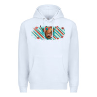 White cow floral Premium Hoodie - JahusDesignShop