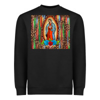 Black our lady of Guadalupe serape Heavyweight Sweatshirt - BarkalooDesign