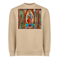 Mushroom our lady of Guadalupe serape Heavyweight Sweatshirt - BarkalooDesign