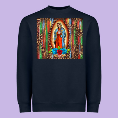 Our Lady Of Guadalupe Serape Heavyweight Sweatshirt Designed By Barkaloodesign