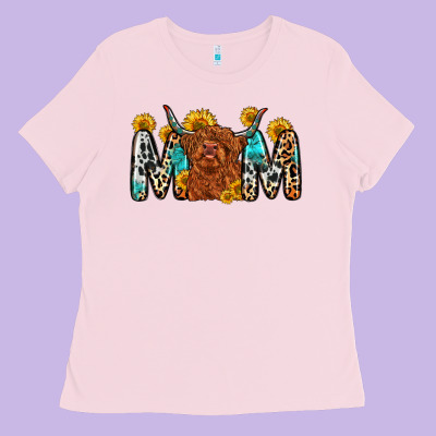 Mom Cow Ladies Tee Designed By Zillion Design Studio