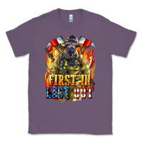 Lavender First In last Out American Firefighter Classic Tee - LillyAllenDesigns