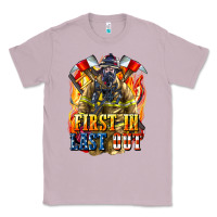Lilac First In last Out American Firefighter Classic Tee - LillyAllenDesigns