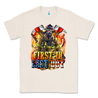 Natural First In last Out American Firefighter Classic Tee - LillyAllenDesigns