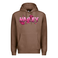Chestnut Personalized Pink Cancer Themed Name Premium Hoodie - NancyCooperArtShop