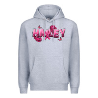 Personalized Pink Cancer Themed Name Premium Hoodie | Teevron