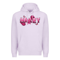 Lilac Personalized Pink Cancer Themed Name Premium Hoodie - NancyCooperArtShop