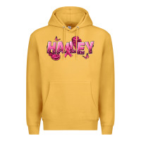 Mustard Personalized Pink Cancer Themed Name Premium Hoodie - NancyCooperArtShop