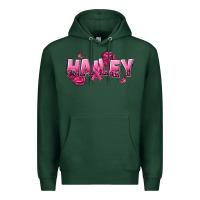 Sports Green Personalized Pink Cancer Themed Name Premium Hoodie - NancyCooperArtShop