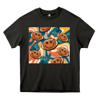 Asphalt football smiley face Heavy Core Tee - BarkalooDesign