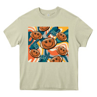 Mossy football smiley face Heavy Core Tee - BarkalooDesign