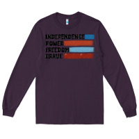 Plum indepence power freedom brave Long Sleeve Tee - MaliasSmallBusiness