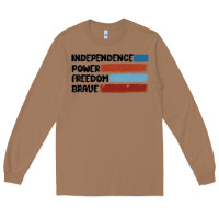 Toasted Coconut indepence power freedom brave Long Sleeve Tee - MaliasSmallBusiness