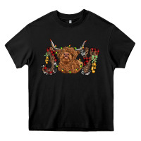 Black joy highland cow Heavy Core Tee - RanaPortraitStore