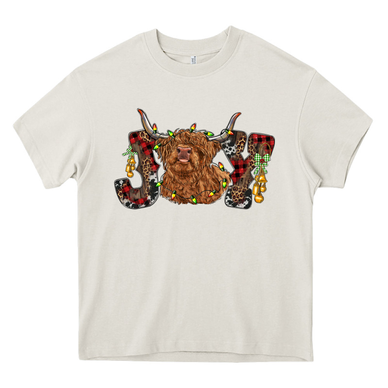 Joy Highland Cow Heavy Core Tee by RanaPortraitStore | Teevron