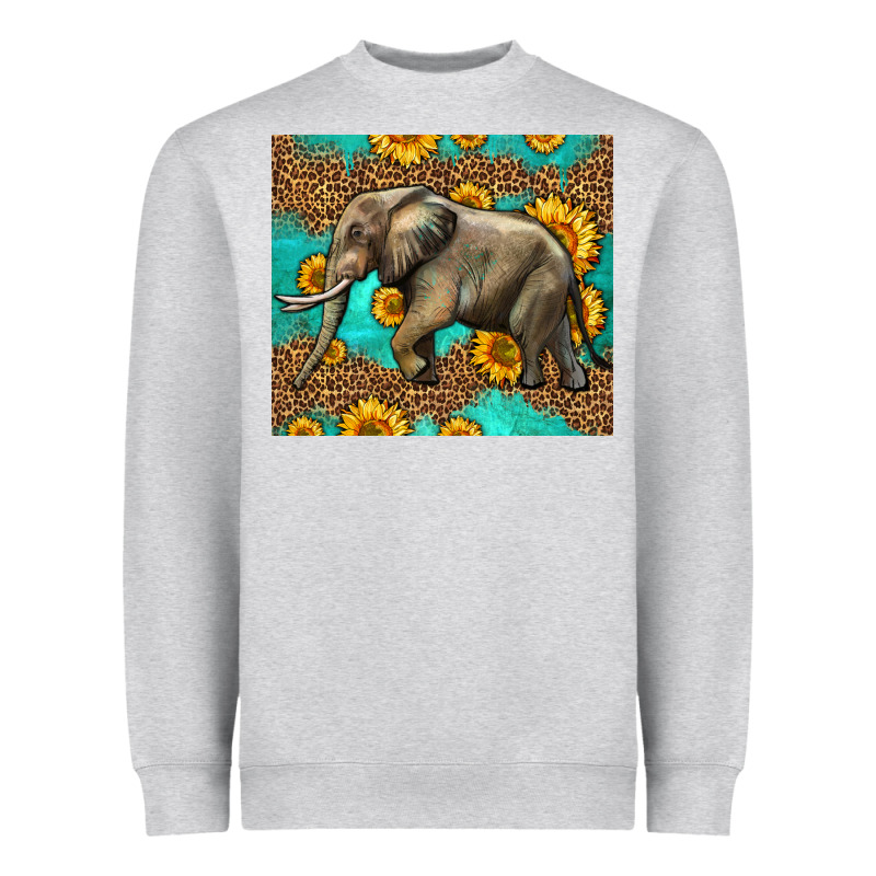 Western Sunflowers Elephant Heavyweight Sweatshirt by LillyAllenDesigns | Teevron