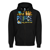 Black The Prince Has Arrived Zipper Hoodie - MaliasSmallBusiness