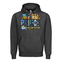 Charcoal Heather The Prince Has Arrived Zipper Hoodie - MaliasSmallBusiness
