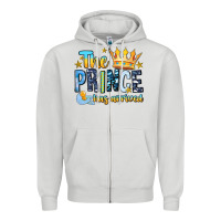 Dove Grey The Prince Has Arrived Zipper Hoodie - MaliasSmallBusiness