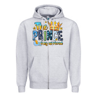 Heather Grey The Prince Has Arrived Zipper Hoodie - MaliasSmallBusiness