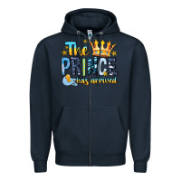 Navy The Prince Has Arrived Zipper Hoodie - MaliasSmallBusiness