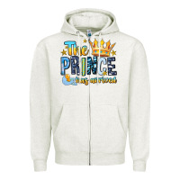 Oatmeal Heather The Prince Has Arrived Zipper Hoodie - MaliasSmallBusiness