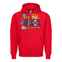 Red The Prince Has Arrived Zipper Hoodie - MaliasSmallBusiness