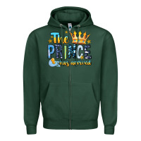 Sports Green The Prince Has Arrived Zipper Hoodie - MaliasSmallBusiness