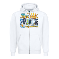 White The Prince Has Arrived Zipper Hoodie - MaliasSmallBusiness