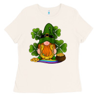 St Patricks Day Gnomes Shamrock Gold Horseshoes Rainbow Ladies Tee | Teevron