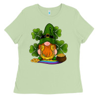 Matcha st patricks day gnomes shamrock gold horseshoes rainbow Ladies Tee - RanaPortraitStore