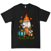 Black happy fall y'all gnome Premium Tee - RanaPortraitStore