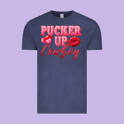 Pucker Up Cowboy Vintage Tee Designed By Adodesignshop