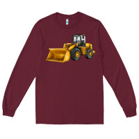 Burgundy bulldozer Long Sleeve Tee - JahusDesignShop