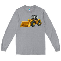 Heather Grey bulldozer Long Sleeve Tee - JahusDesignShop