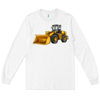 White bulldozer Long Sleeve Tee - JahusDesignShop