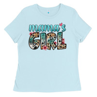 Baby Blue mama s girl Ladies Tee - Zillion Design Studio
