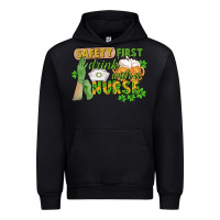 Black Safety first drink with a Nurse St. Patrick's Day Urban Hoodie - CowGirlArtShop