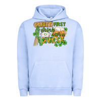 Pigment Grape Ice Safety first drink with a Nurse St. Patrick's Day Urban Hoodie - CowGirlArtShop