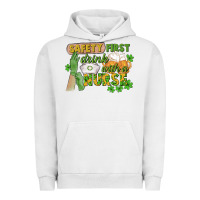 Pigment Lunar Rock Safety first drink with a Nurse St. Patrick's Day Urban Hoodie - CowGirlArtShop