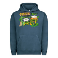 Pigment Midnight Navy Safety first drink with a Nurse St. Patrick's Day Urban Hoodie - CowGirlArtShop