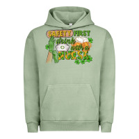 Pigment Oil Green Safety first drink with a Nurse St. Patrick's Day Urban Hoodie - CowGirlArtShop